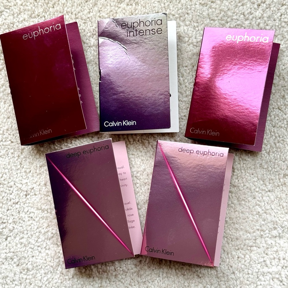 5 Calvin Klein Deep Euphoria Intense Original Women's Fragrance Spray Sample Lot